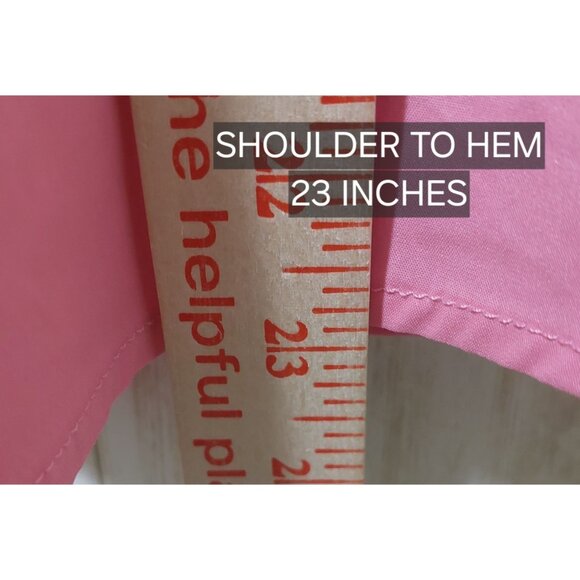 NWT Voy Kendra Colorblock Poplin Ruffle Sleeve Top In Pink~Khaki~Orange ~ SMALL - Picture 8 of 9